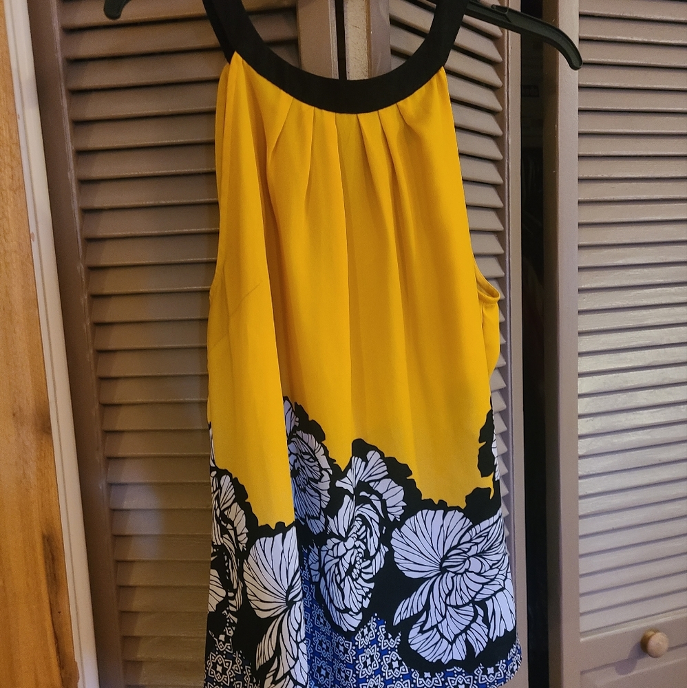 Worthington Tie Neck Summer Blouse